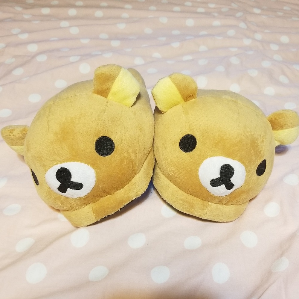 NEW Rilakkuma Kawaii Plush Character Slippers